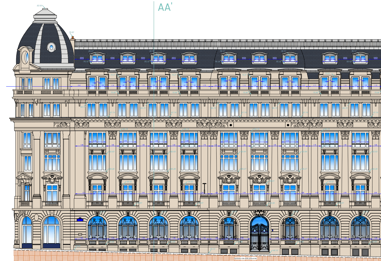Déposez : Plan de façade