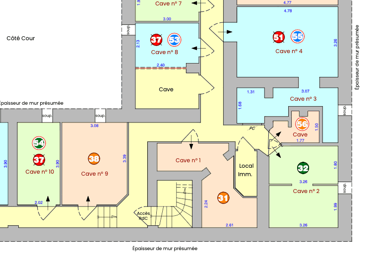 Schéma / plan avant-après : Division d’un lot de copropriété